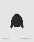"Seventhstore" basic cotton zip hoodie