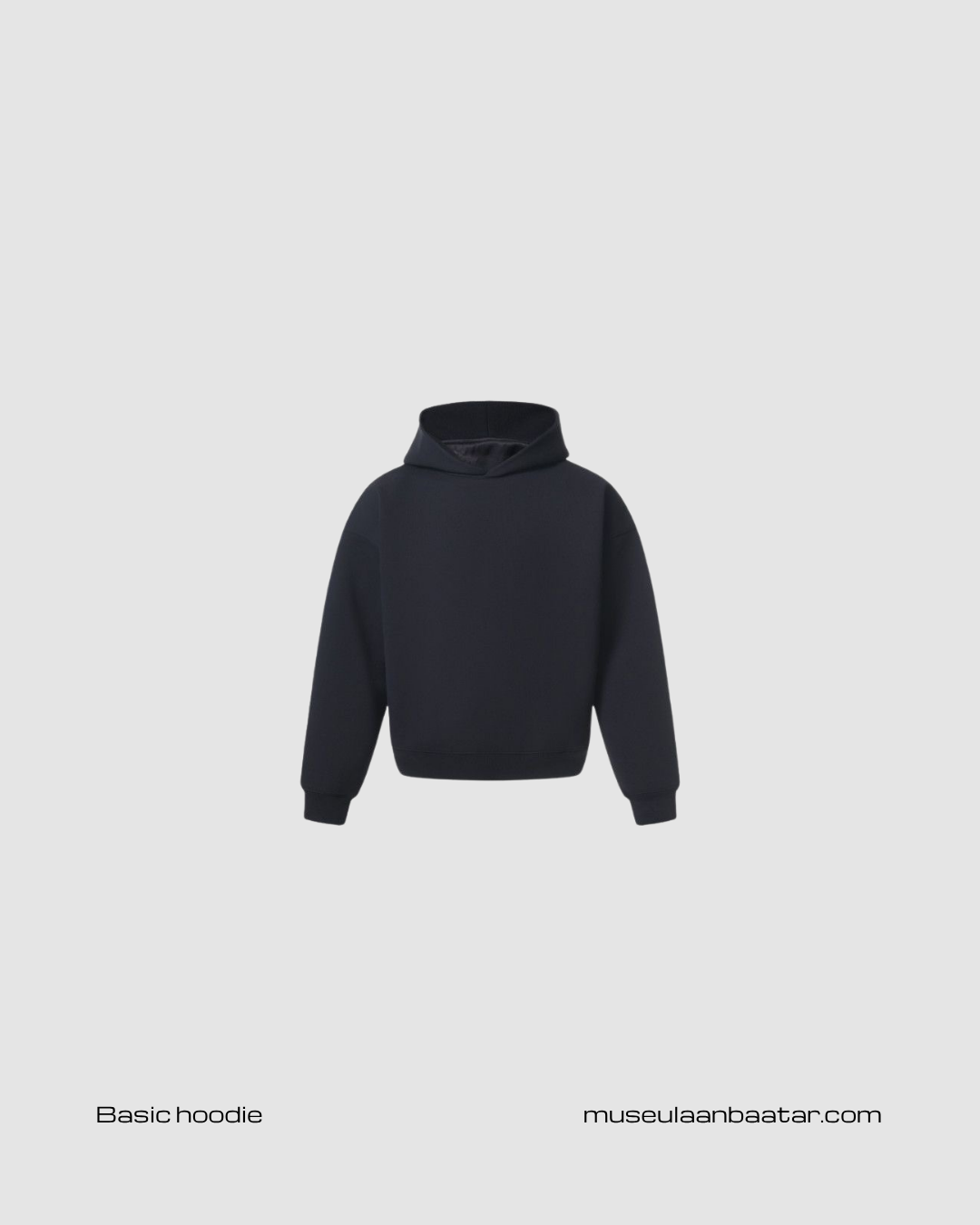"Seventhstore" basic cotton hoodie
