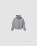 "Seventhstore" Basic cotton zip hoodie