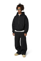 "Seventhstore" basic cotton zip hoodie